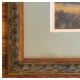 Framed Landscape Print with Ornate Frame