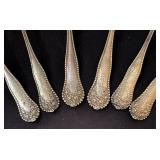 Set of 6 Sterling Silver Spoons with Ornate Floral Pattern
