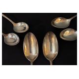 Set of 6 Sterling Silver Spoons with Ornate Floral Pattern