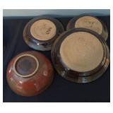 Handcrafted Pottery Plates, Bowls, and Mugs