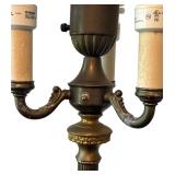 Vintage Floor Lamp with Glass Shade