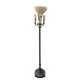 Vintage Floor Lamp with Glass Shade