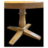 Vintage Round Wood Pedestal Dining Table