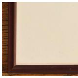 Framed Abstract Art with Nautilus Motif