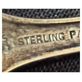 Set of 3 Sterling Silver Serving Spoons with Ornate Handles