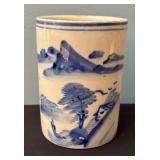 Set of 3 Decorative Blue Ceramic and Porcelain Vases Assorted Designs