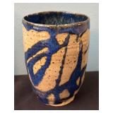 Set of 3 Decorative Blue Ceramic and Porcelain Vases Assorted Designs