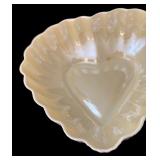Belleek Heart Shaped Porcelain Bowl