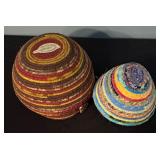 Set of 2 Handcrafted Woven Bowls by Root River Baskets and Julie Weisbecker