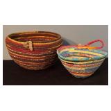 Set of 2 Handcrafted Woven Bowls by Root River Baskets and Julie Weisbecker