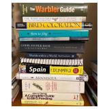 Large Assorted Book Collection including Bird Guides, Nature, History, and Novels