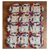 Vintage Hand-Quilted Double Wedding Ring Tapestry