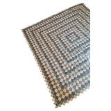 Vintage Blue and Tan Patchwork Quilt