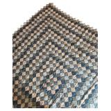 Vintage Blue and Tan Patchwork Quilt