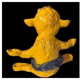 Handmade Yellow Abstract Ceramic Sculpture