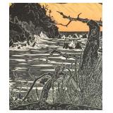 Limited Edition Relief Print "Pt. Lobos, Winter Storm" by  Tom Killion