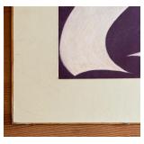 Original Unframed Abbie Anderson Artwork of Two Musicians Playing Flutes