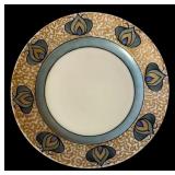 RS Tillowitz Palace China Platter with Six Plates with Art Deco Pattern