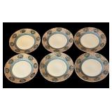 RS Tillowitz Palace China Platter with Six Plates with Art Deco Pattern