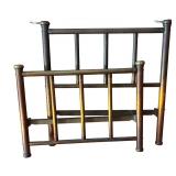 Vintage Twin Metal Headboard and Footboard Set
