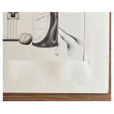 Unframed Art Print with Still Life of Lunchbox and Bottle