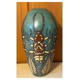Hemingway Studio Pottery Vase with Insect Design