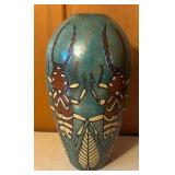 Hemingway Studio Pottery Vase with Insect Design