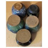 Set of 5 Mary Anderson Handcrafted Pottery Bowls
