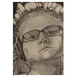 "Self Portrait with Music" Artwork by Abigail Anderson