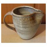 Set of 3 Handmade Stoneware Pottery Pieces with Lids and Pitcher