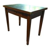 Vintage Wooden Desk with Green Writing Surface