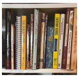 Large Book Collection Including Travel, Nature, Reference, Coffee Themed Titles and More