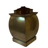 Vintage Brass Table Lamp with Pleated Shade