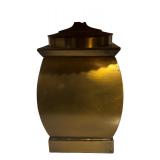 Vintage Brass Table Lamp with Pleated Shade