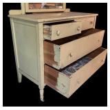 Vintage Wooden Dresser with Mirror