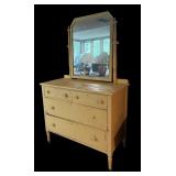 Vintage Wooden Dresser with Mirror