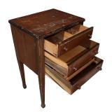 Vintage Wooden Organizational Sewing Table