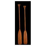 Pair of Vintage Wooden Oars
