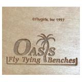 Oasis Fly Tying Bench with Mayfly Life Cycle Engraving