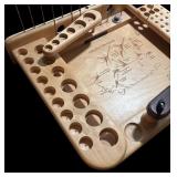 Oasis Fly Tying Bench with Mayfly Life Cycle Engraving