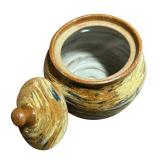 Handmade Pottery Pot, Sugar Dish, and Creamer Pitcher Set