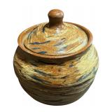 Handmade Pottery Pot, Sugar Dish, and Creamer Pitcher Set