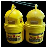 Set of 4 Bait King Bait Buckets Assorted Sizes