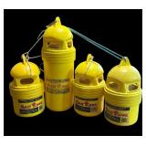 Set of 4 Bait King Bait Buckets Assorted Sizes