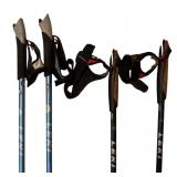 Set of 2 Pairs Leki Adjustable Walking Sticks