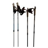Set of 2 Pairs Leki Adjustable Walking Sticks