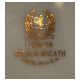 Lenox Golden Wreath China Dinnerware Set with Plates, Cups, and Saucers