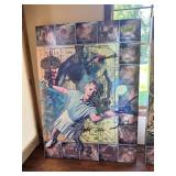 2 Large Tennis Canvases 1 Glass framed portrait & a 6ft Christmas Tree 2 Large Tennis Canvases 1 Glass framed portrait & a 6ft Christmas Tree