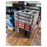 Large Lot - Movies, DVDs, glassware, Barstools, Chair, Nintendo Wi Fit, Shot Glasses, 2 small lamps, holiday decorations and more. Large Lot - Movies, DVDs, glassware, Barstools, Chair, Nintendo Wi Fit, Shot Glasses, 2 small lamps, holiday decorations and more.