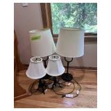4 Lamps and a Quilt Display rack. 4 Lamps and a Quilt Display rack.